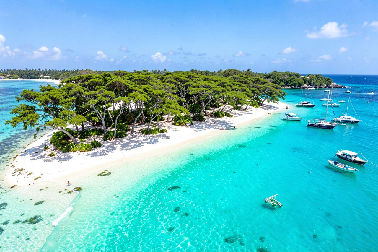 Île aux Cerfs beach on the east coast of Mauritius